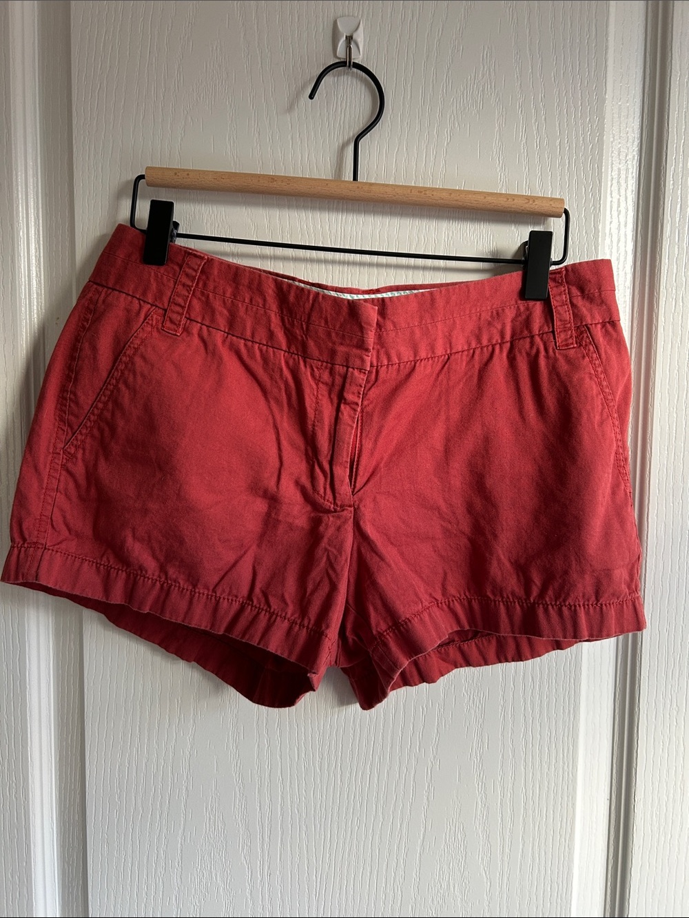 J. Crew Red Cotton Chino Broken-in Shorts 6